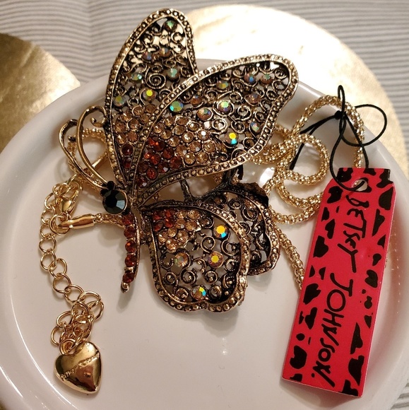 Betsey Johnson Jewelry - NWT Betsey Johnson Butterfly Necklace